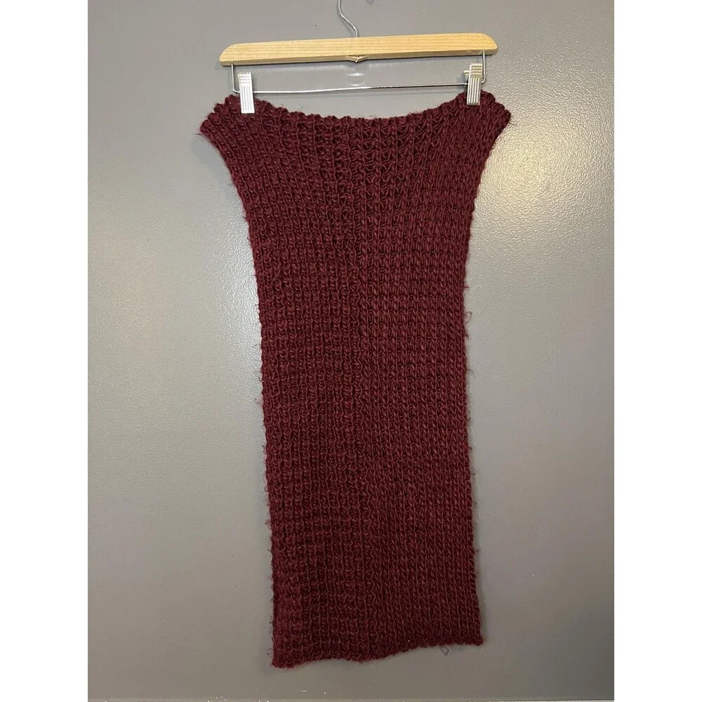 West Loop Scarf Womens One Size Burgundy Chunky Knit Infinity Loop Soft Acrylic
